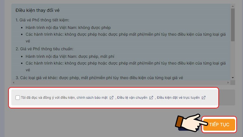 Tích chọn Đồng ý > Nhấn chọn Tiếp tục Tích chọn Đồng ý > Nhấn chọn Tiếp tục