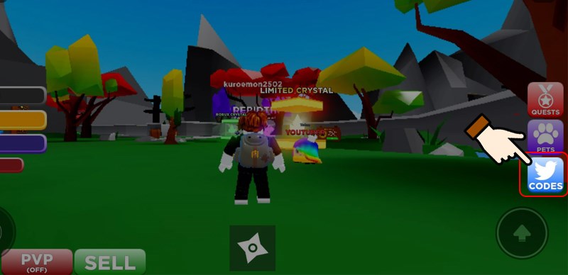 Nhấn chọn biểu tượng Twitter (ch&uacute; chim nền xanh)