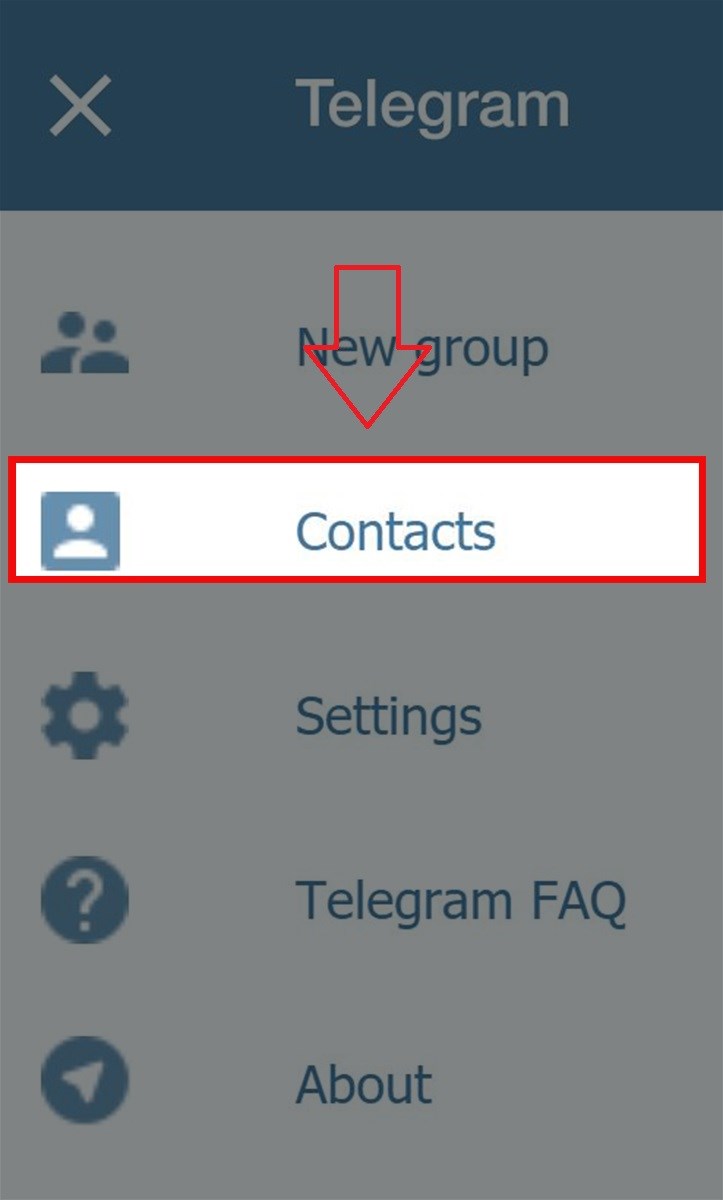 Chọn Contacts