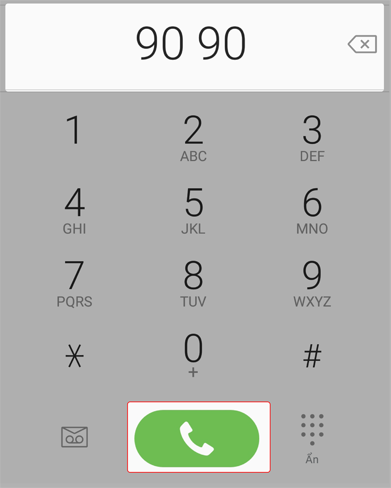 Gọi tổng đài 9090 để kiểm tra số phút gọi nội mạng còn dư