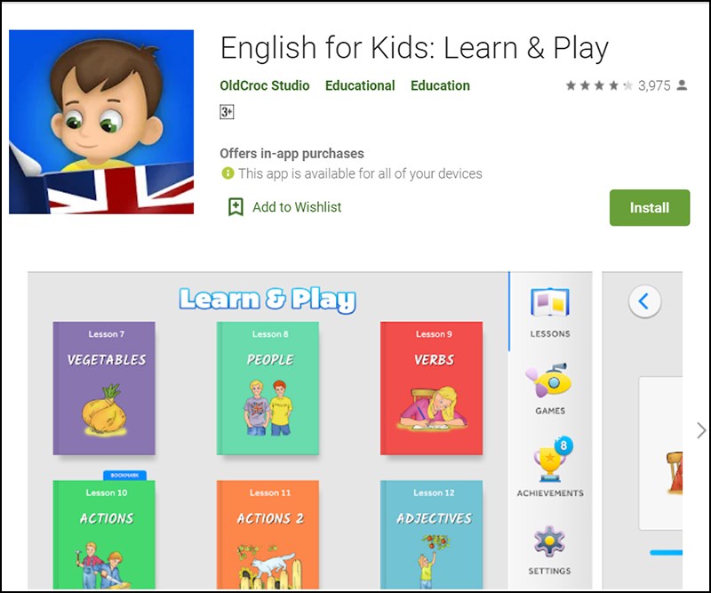 English for Kids: Learn & Play