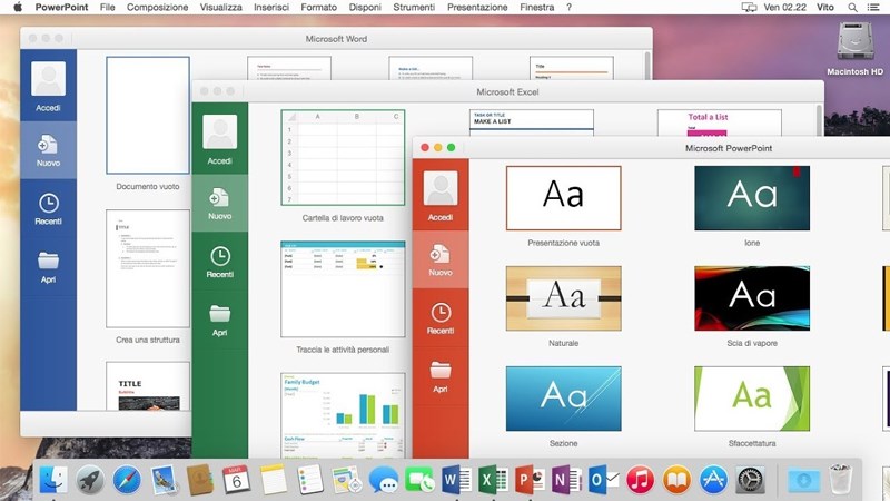 Công cụ Microsoft Office 365 hỗ trợ trên MacBook