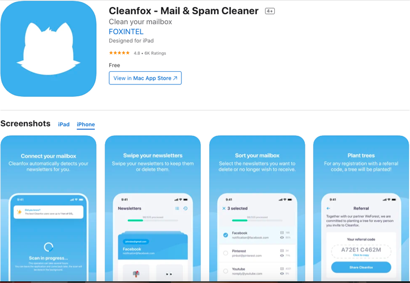 Cleanfox - Mail & Spam Cleaner