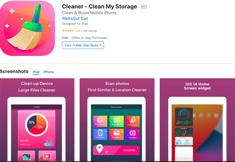 Cleaner - Clean My Storage