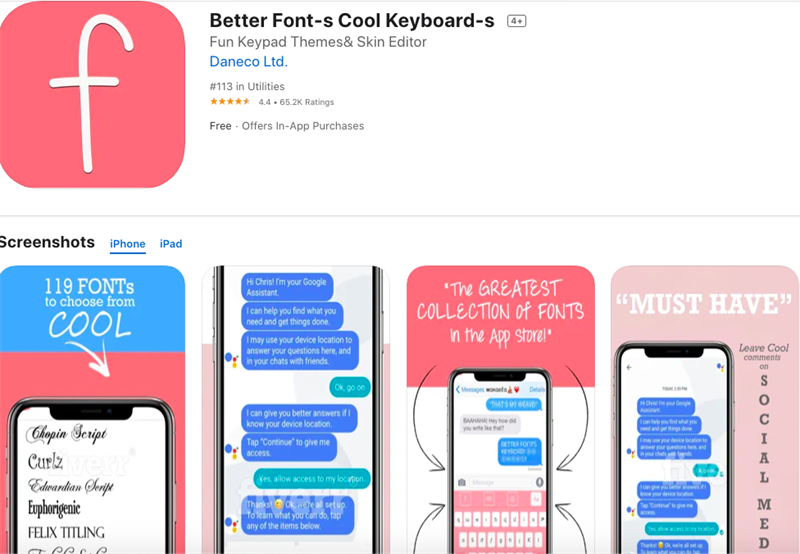 Better Fonts Keyboard