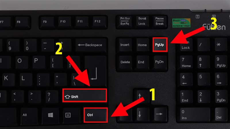 Nhấn tổ hợp phím Ctrl + Shift + Pg Up (Để chuyển đến Sheet bên trái)