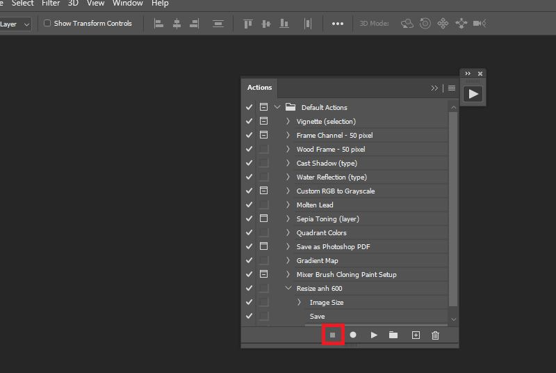 Tắt ảnh vừa mới resize > Tắt chức năng record. Tắt ảnh vừa mới resize > Tắt chức năng record.