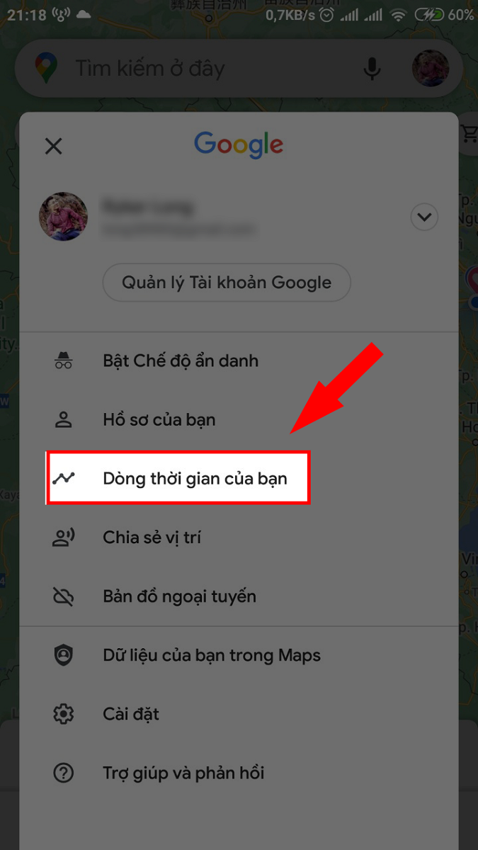 Chọn Dòng thời gian của bạn