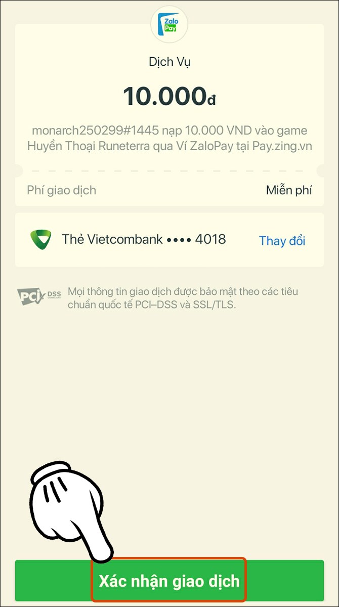 Xác nhận giao dịch Xác nhận giao dịch