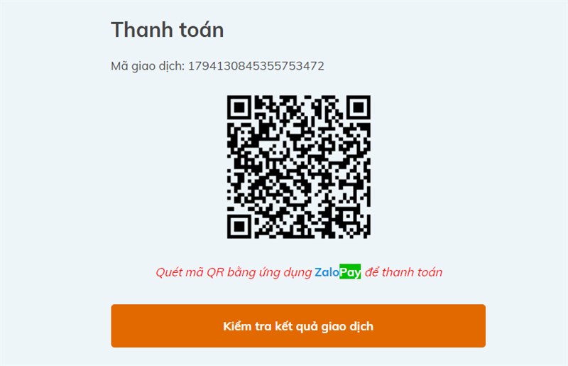Qu&eacute;t m&atilde; QR để thanh to&aacute;n qua ZaloPay