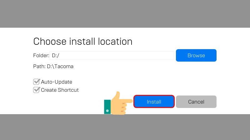 Nhấn Install để cài đặt game Nhấn Install để cài đặt game