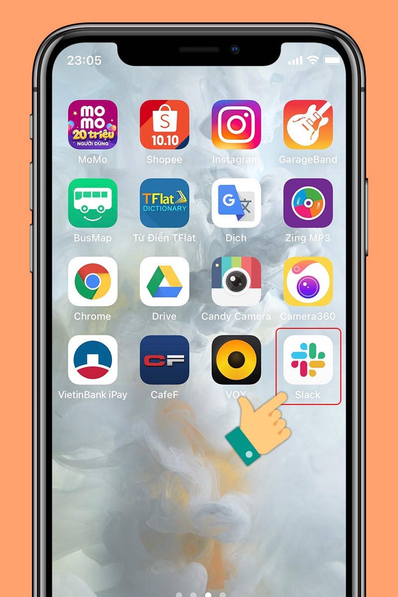 Mở ứng dụng Slack trên điện thoại