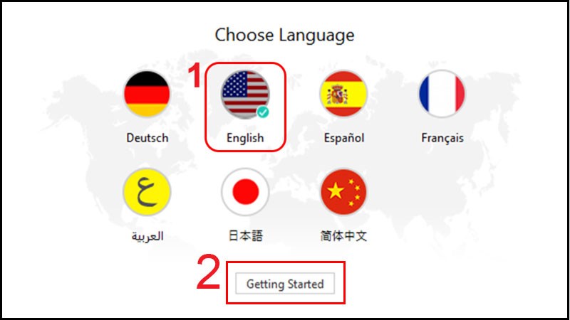 Lựa chọn ng&ocirc;n ngữ