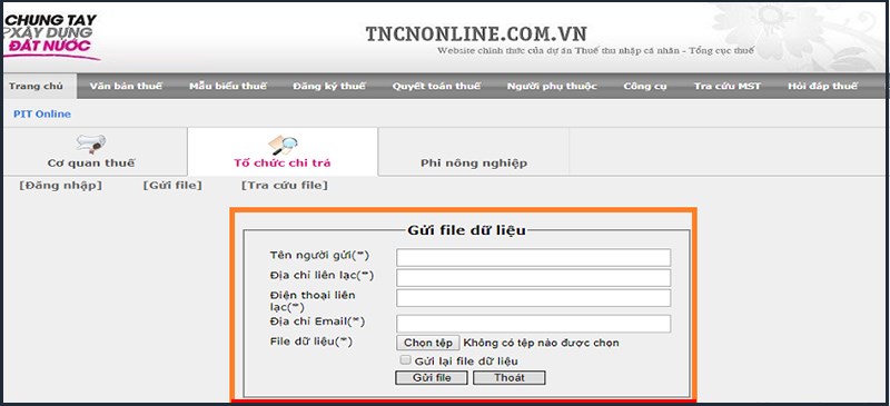 Điền thông tin vào file