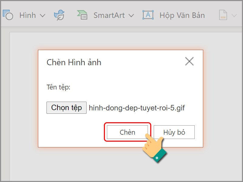 Nhấn Chèn