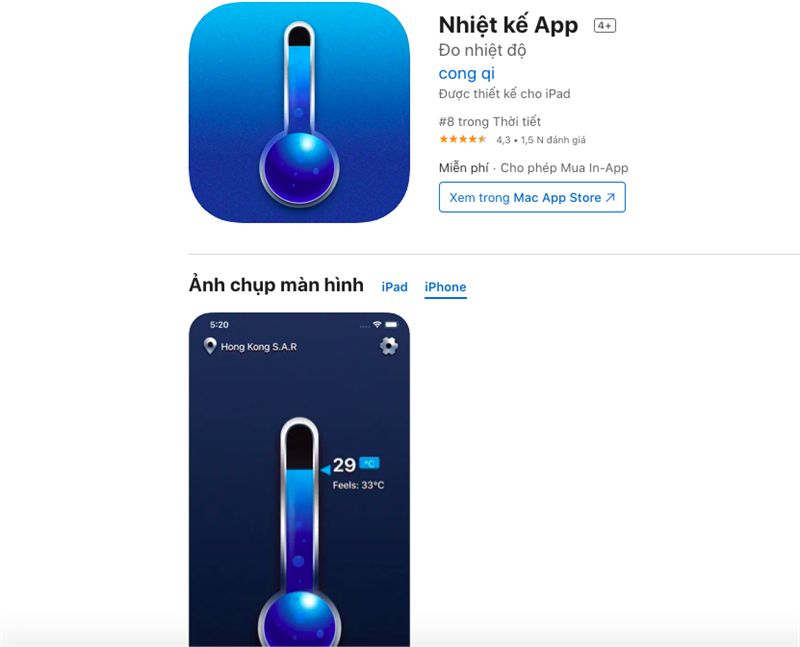 Nhiệt kế App