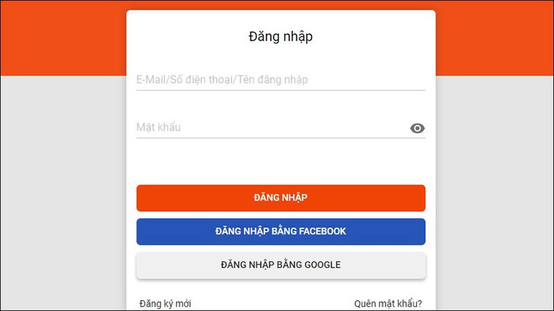 Chọn cách Đăng nhập Chọn cách Đăng nhập