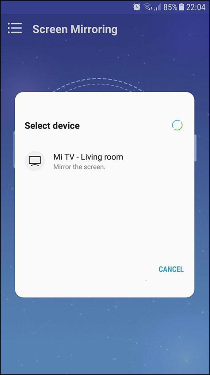 Kết nối điều khiển tivi cùng Screen Mirroring 