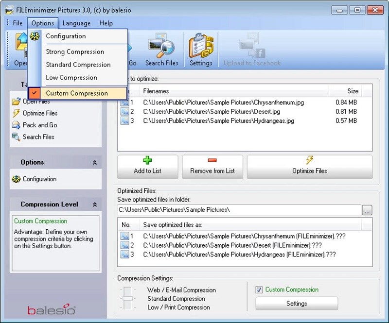 FILEminimizer Pictures