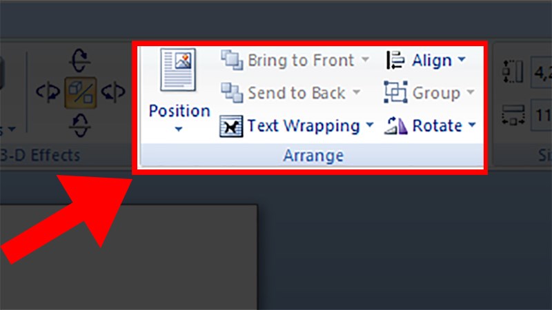 Arrange: Chỉnh định dạng cho chữ trong văn bản.