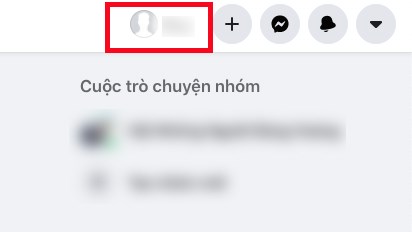 Mở Facebook v&agrave; nhấn v&agrave;o ảnh đại diện của bạn ở g&oacute;c tr&ecirc;n b&ecirc;n phải.