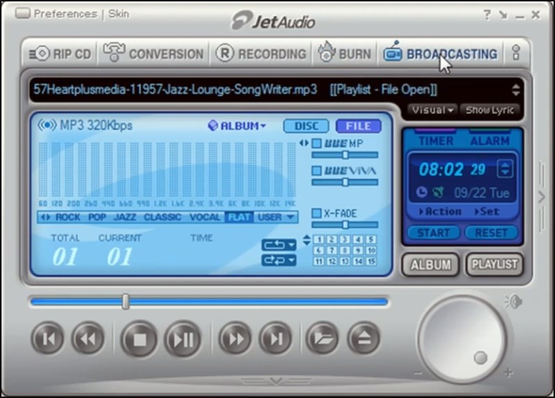 Giao diện phần mềm JetAudio 
