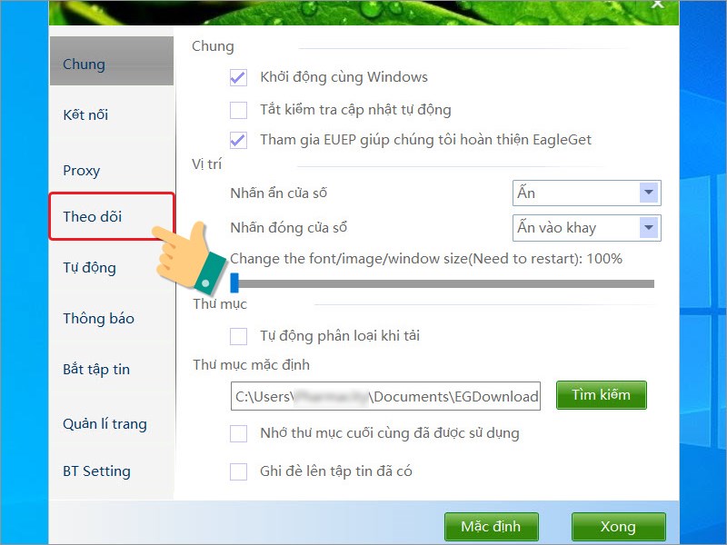 Mục theo d&otilde;i