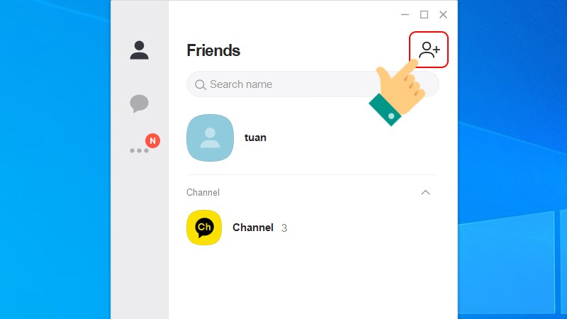 Nhấn v&agrave;o biểu tượng kết bạn