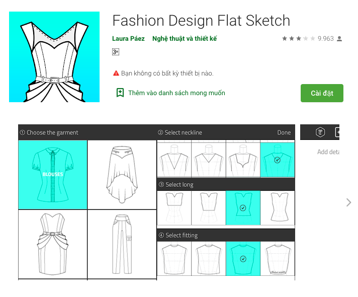 Fashion Design Flat Sketch
