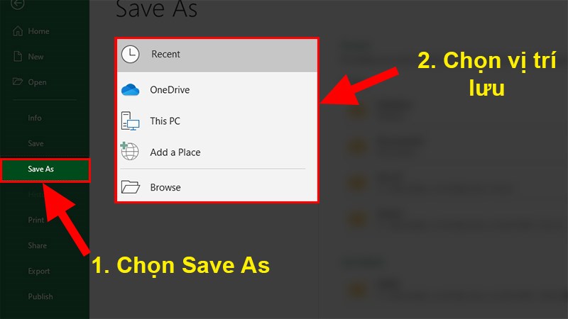 Chọn Save As > Chọn vị trí bạn muốn lưu file