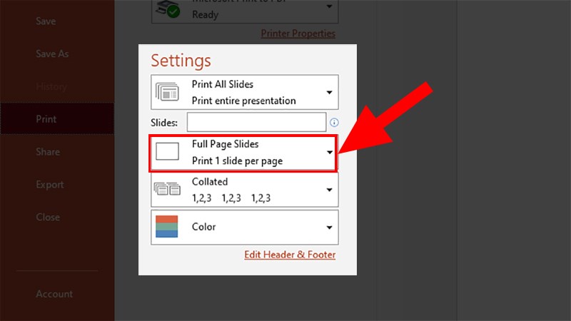 Ở phần Setting > Nhấp nhập Full Pages Slide