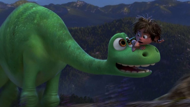 Tạo hình chú khủng long Apatosaurus và cậu bé Spot trong The Good Dinosaur
