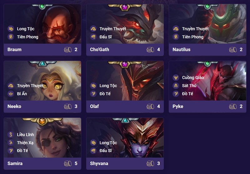 Đội h&igrave;nh Truyền Thuyết Đồ Tể DTCL M&ugrave;a 4.5