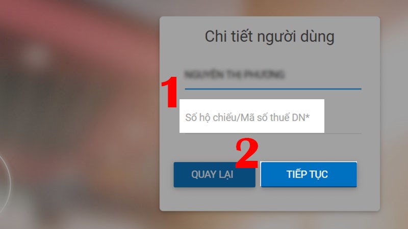 Cung cấp Số hộ chiếu hoặc mã số thuế DN