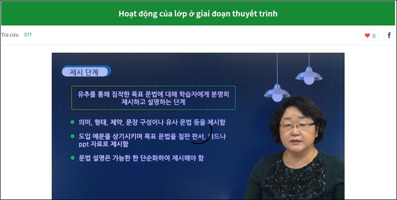 Giao diện học tiếng Hàn trực tuyến với Kosnet