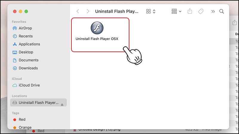 Chọn Uninstall Flash Player OSX
