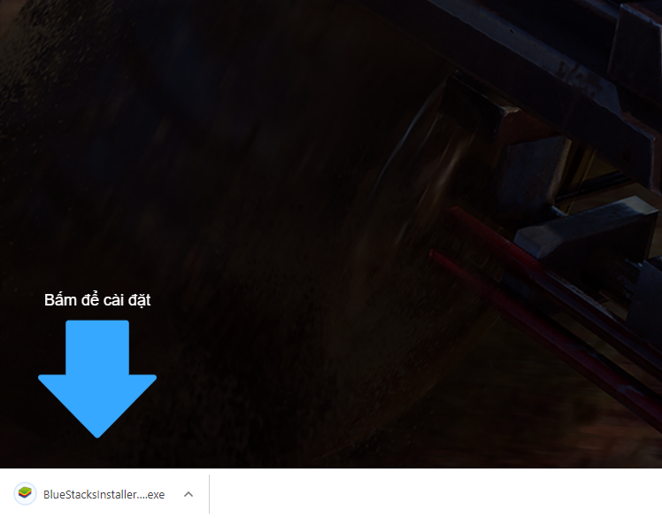 Bạn nhấp v&agrave;o file c&agrave;i đặt ph&iacute;a g&oacute;c tr&aacute;i m&agrave;n h&igrave;nh tr&igrave;nh duyệt