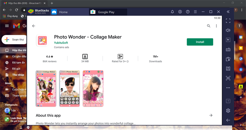 nhập từ kh&oacute;a Photo Wonder tr&ecirc;n thanh c&ocirc;ng cụ t&igrave;m kiếm.