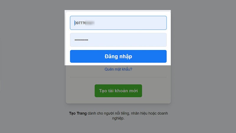Đăng nhập bằng t&agrave;i khoản Facebook