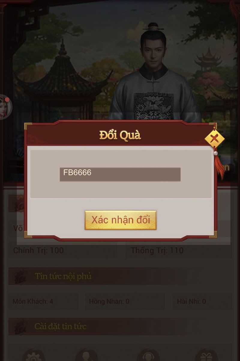 Nhập gift code của bạn v&agrave;o