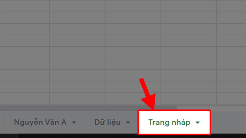 Truy cập vào trang Google Sheet&nbsp;cần xóa sheet > Chọn sheet cần xóa