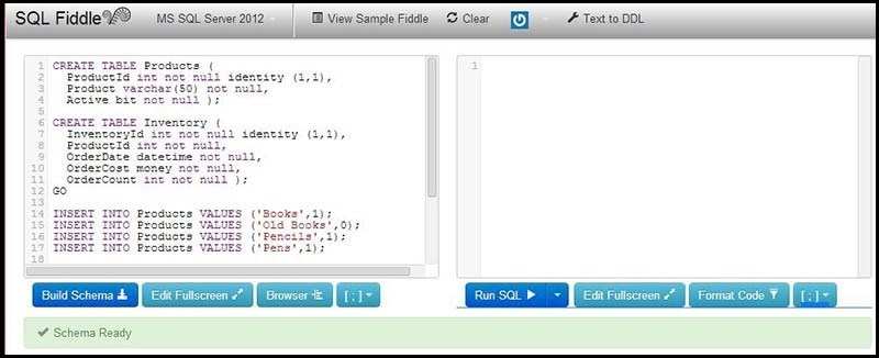 SQL Fiddle - lựa chọn tốt cho test database online SQL Fiddle - lựa chọn tốt cho test database online