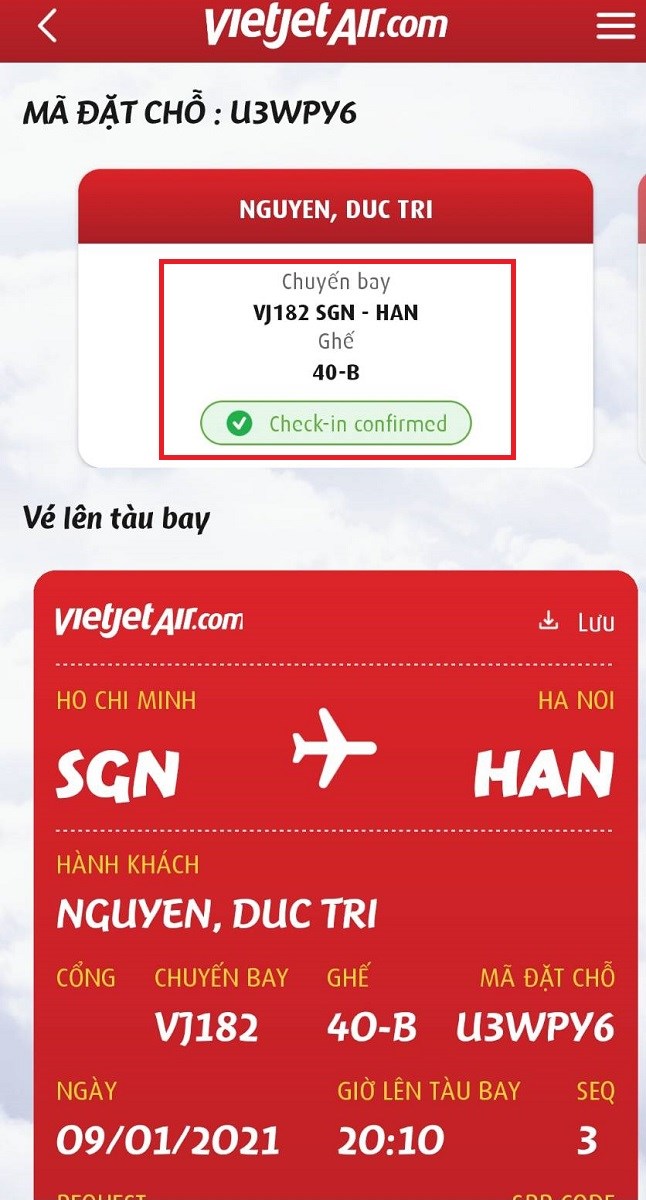 Xác nhận đã checkin thành công!