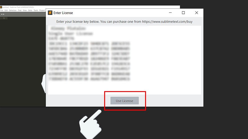 Nhấn v&agrave;o mục Use Licence&nbsp;để ho&agrave;n tất