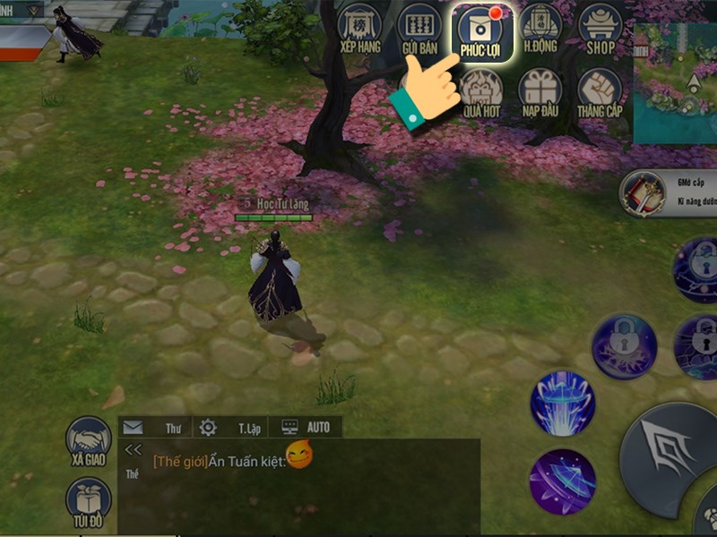 Nhấn v&agrave;o Ph&uacute;c lợi