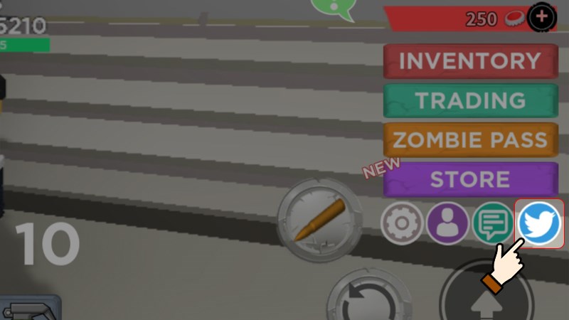 Nhấn chọn biểu tượng Twitter