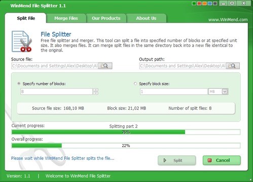WinMend File Splitter