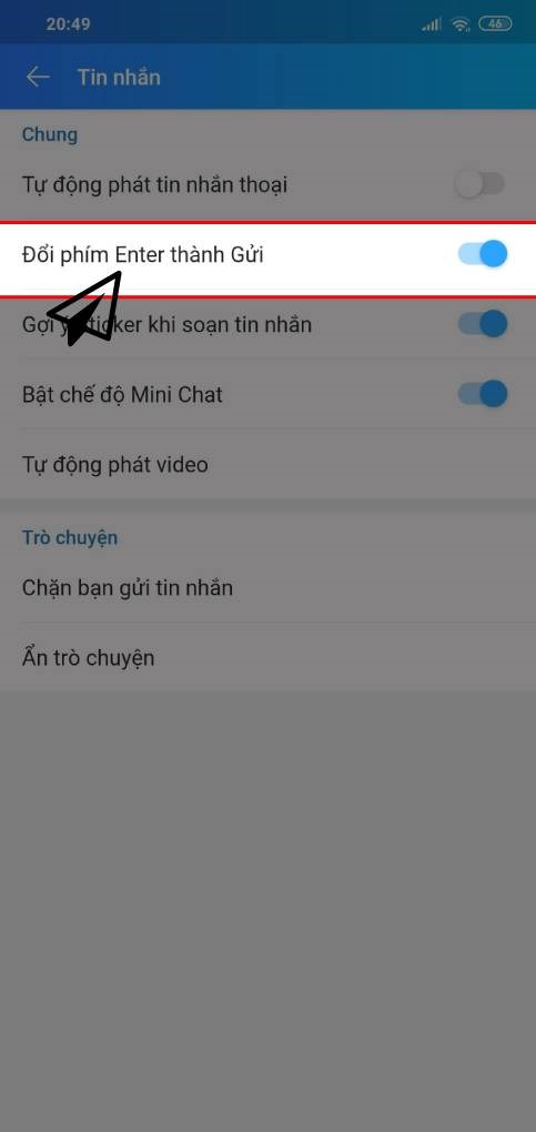 Cách nhắn tin xuống dòng trên Zalo Android 