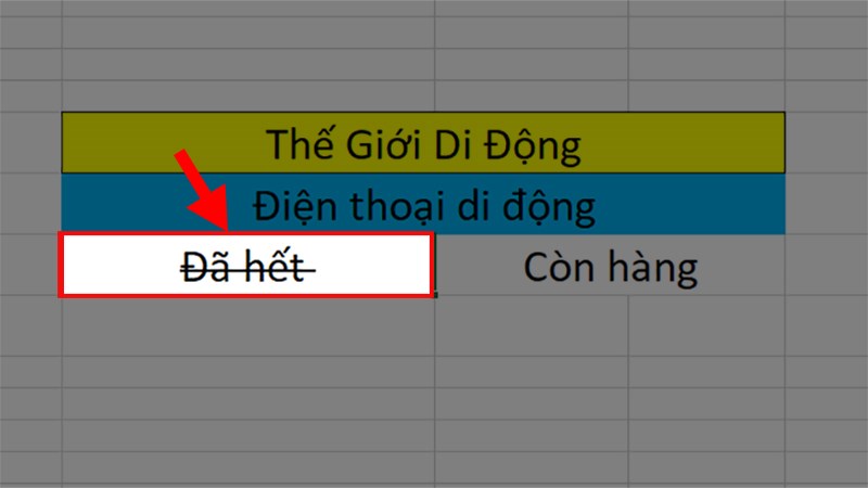Mở file Excel > Chọn ô hoặc dòng muốn bỏ gạch ngang chữ