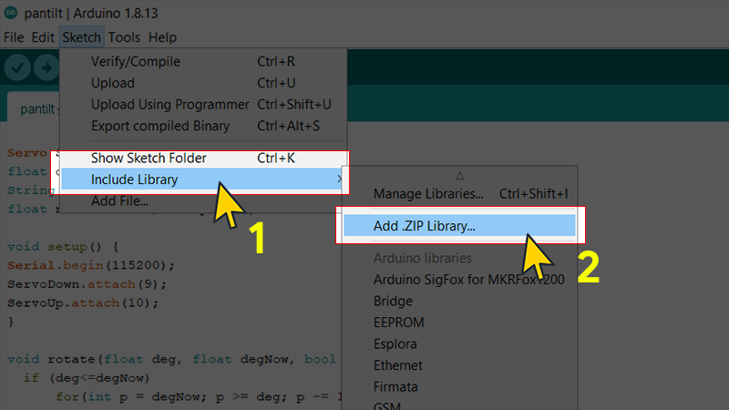Chọn Add.ZIP Library